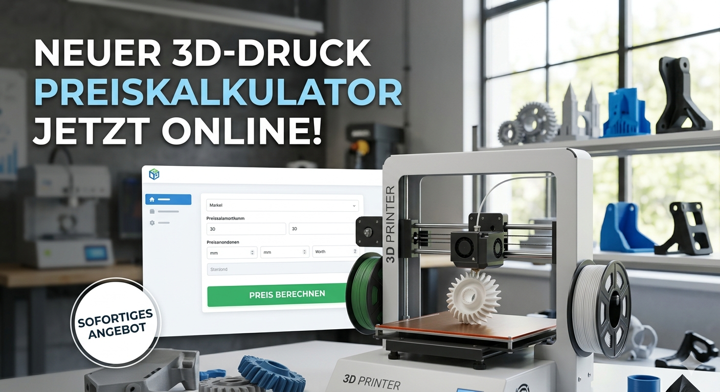 Titel: Unser neuer 3D-Druck Preiskalkulator – ehrlich, transparent und noch in der Entwicklung